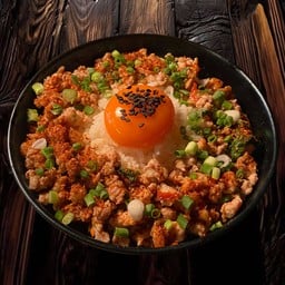 ข้าวหมูสับซอสหมาล่า