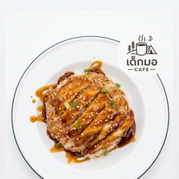 ข้าวไก่กรอบซอสเกาหลี