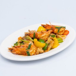 กุ้งผัดไข่เค็ม