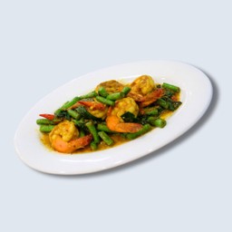 กุ้งผัดเครื่องแกง
