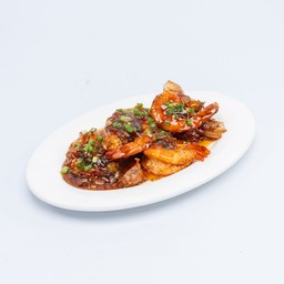 กุ้งทอดซอสกระเทียม