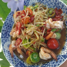 ตำปูปลาร้ากุ้งสด