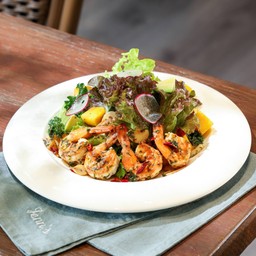 สลัดกุ้งแกมบาส แมงโก้ แทงโก้ อโว