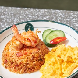 ข้าวผัดต้มยำกุ้งเห็ดแชมปิญอง