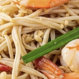 เห็ดเข็มทองผัดกุ้ง