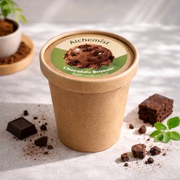 ไอศครีม ช็อกโกแลตบราวนี่ ถ้วยใหญ่ ไพนต์ (ถ้วย 16 ออนซ์)