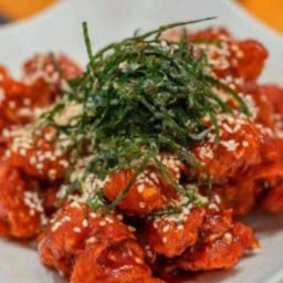ไก่ทอดราดซอสเกาหลี หมูทอดกระเทียมพริกไทย ปากมันพุงกลม นิมิตใหม่40 สามวาตะวันออก