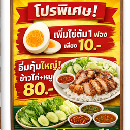 ข้าวหมูย่าง & กะเพรา ฮอดเด้