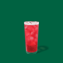 Iced Shaken Hibiscus Tea with Pomegranate Pearls
