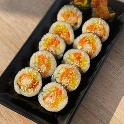 คิมบับกุ้งทอด Gimbap fried shrimp