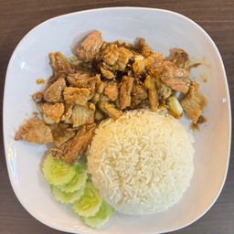 ข้าวหมูกระเทียม