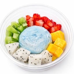 กรีกโยเกิร์ตสไปรูลิน่า1Scoop+4ท็อปปิ้ง