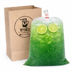 เขียวโซดามะนาวเย็น ถุงกระดาษ