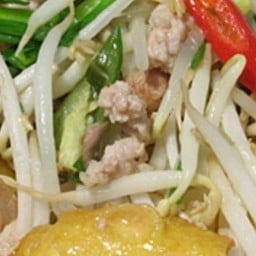 ผัดถั่วงอกเต้าหู้หมูสับ