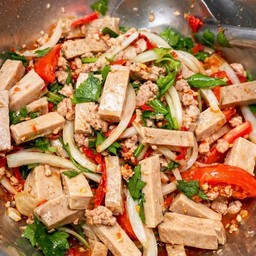 ยำหมูยอ หมูสับ (ไม่มีเส้น)