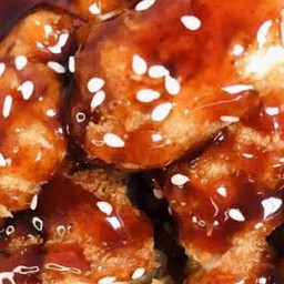 ข้าวไก่กรอบราดซอสเกาหลี