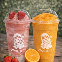 Strawberry Yogurt  + Orange Smoothie