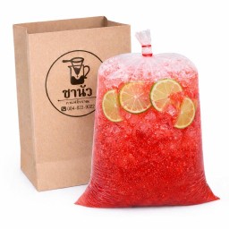 แดงโซดามะนาวเย็น ถุงกระดาษ