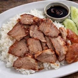 ข้าวหมูแดงมันแทรก