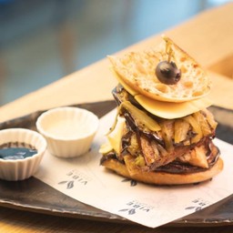 Grilled eggplant sourdough sandwich