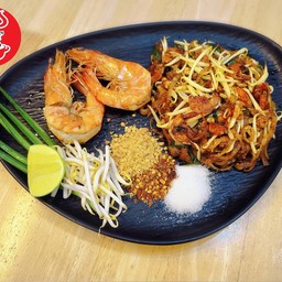 ผัดไทยกุ้งสด