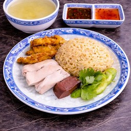 ข้าวมันไก่ผสม(ซุป)