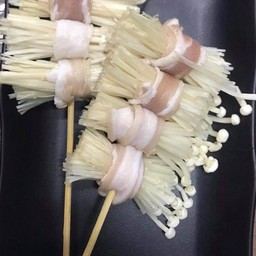 เห็ดเข็มทองพันสามชั้นสไลด์