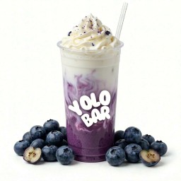 บลูเบอรี่ นมสด หอม มัน นัว แก้วสูง