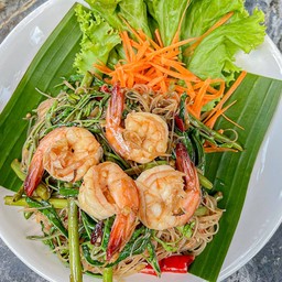หมี่กระเฉดกุ้งสด