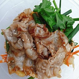 สุกี้แห้งหมูสามชั้นชาบู