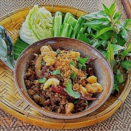 ลาบหมู คั้วสุก  "ဝက်သားသုပ် (အကျက်)"