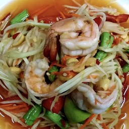 ตำไทยกุ้งลวก