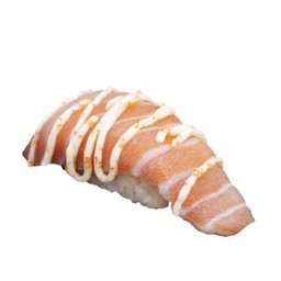 A29 ซูชิแซลมอนซอสมายองเนสไข่กุ้ง (Salmon with Mayonnaise and Ebiko Sauce Sushi)
