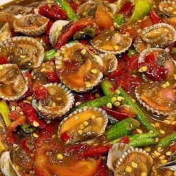 ตำเกาเหลาหอยแครงปลาร้า