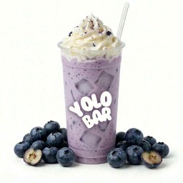 บลูเบอร์รี่โยเกิร์ตเย็น หอม นัว อร่อยชัวๆ แก้วยาว