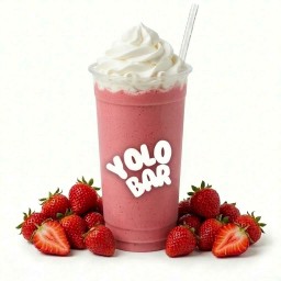 สตอเบอรี่นมสดปั่น อร่อยมากๆ แก้วยาว