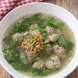 ต้มเลือดหมูสับล้วน(หมูสับ+เลือด)