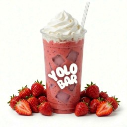 สตอเบอรี่โยเกิร์ต แก้วยาว หอม ชัว อร่อยมาก