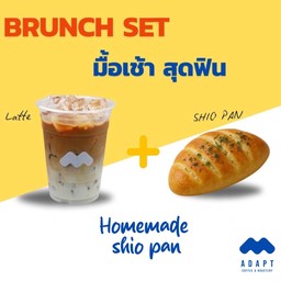 Brunch set Iced  Latte + Shio pan