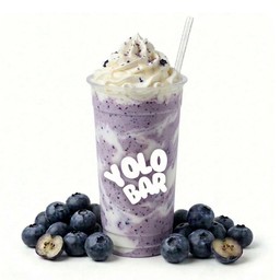 บลูเบอร์รี่โยเกิร์ตปั่น อร่อยฟินนน แก้วยาว