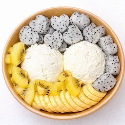 กรีกโยเกิร์ต2Scoop+แก้วมังกร/กีวี่/กล้วยหอมทอง