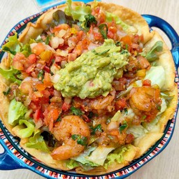 Shrimp Tostada Salad