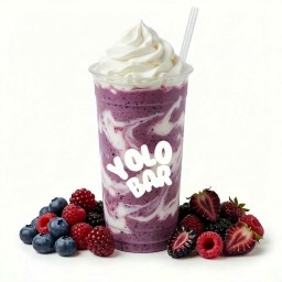 มิกซ์เบอร์รี่โยเกิร์ตปั่น อร่อยเข้มข้นหอมนัว แก้วยาว