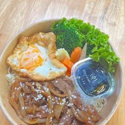 ข้าวหน้าเนื้อผัดซอสเทอริยากิ