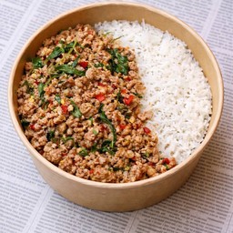 ข้าว กะเพราหมูสับ