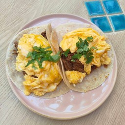 Beef Birria Breakfast Tacos
