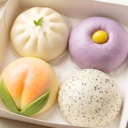 ชุดซาลาเปาไส้รวมเจ ผัก ซิ่วท้อถั่วแดง เผือกกวนและงาดำ