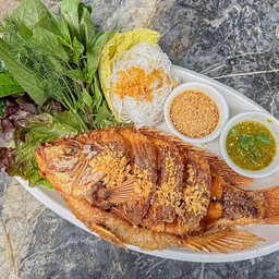 เมี่ยงปลาทับทิมทอด (ตัว)