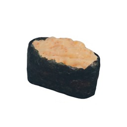 B08 กุงกังมายองเนสเอบิโกะ (Ebiko (Shrimp roe) with mayonnaise Gunkan)