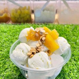 ไอศครีมกะทิสด+เครื่อง